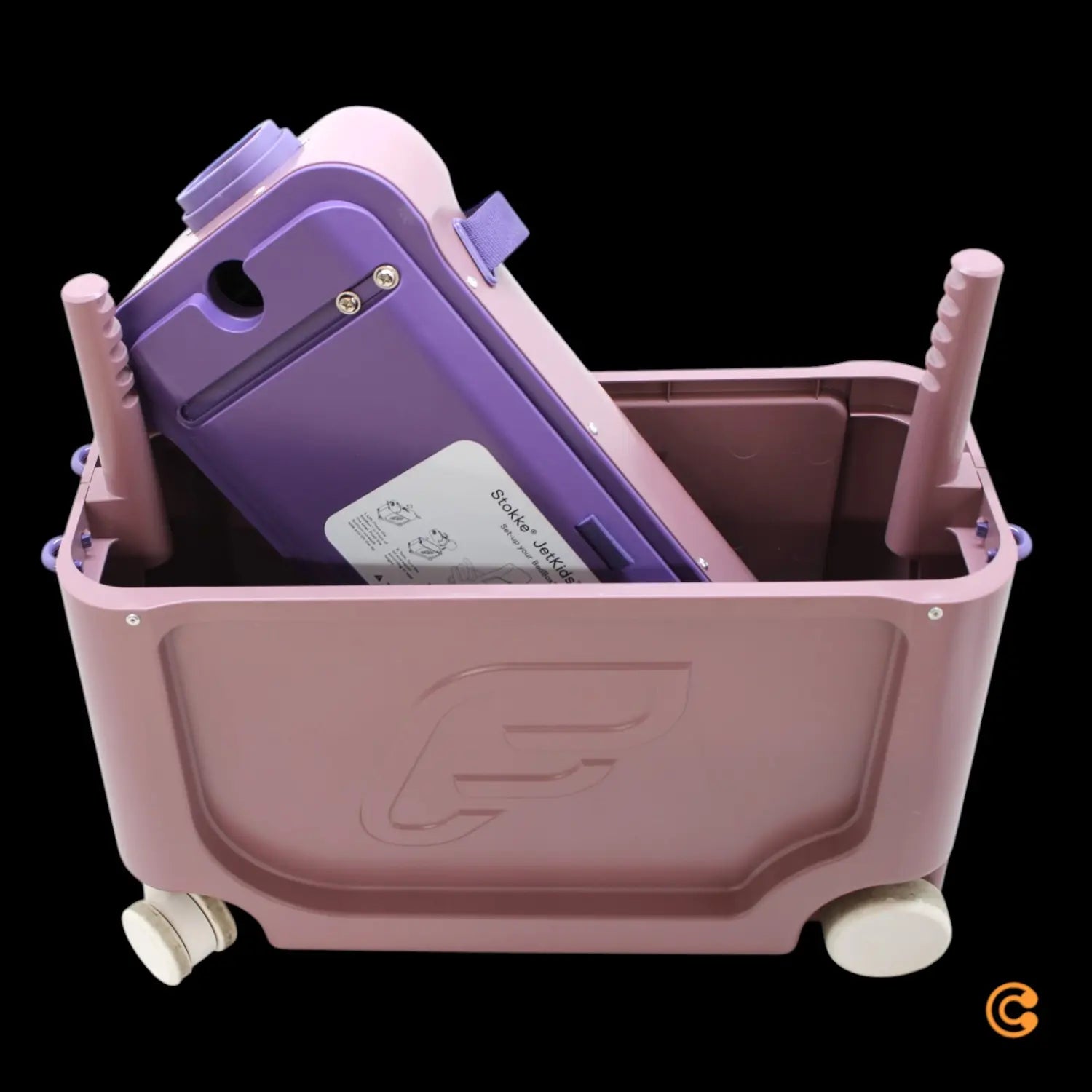 B-Ware Jet Kids By Stokke Bed Box Kindertrolley Kinderkoffer Reisekoffer Hazy Lilac - 7040356813063