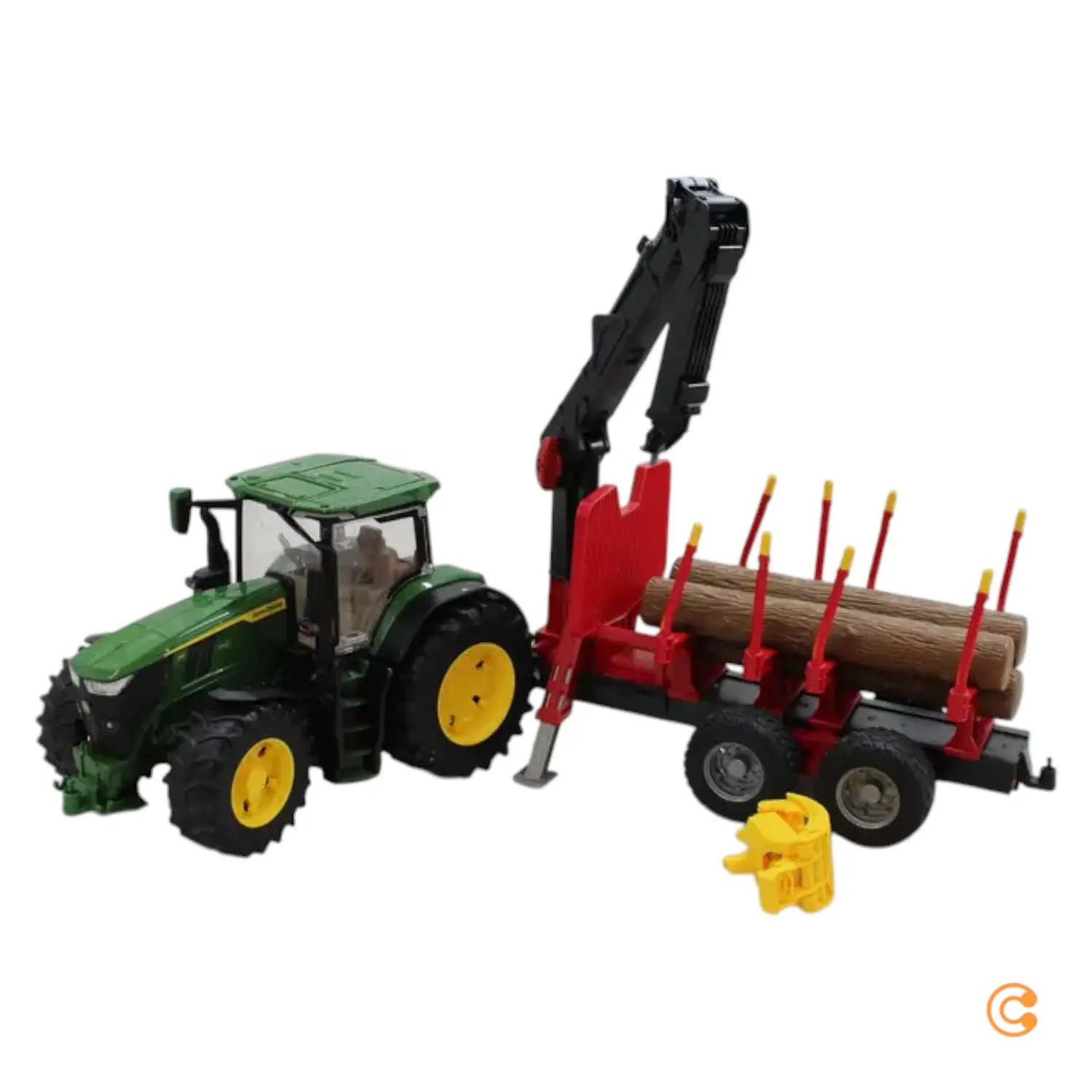 B-Ware Bruder Landwirtschaftsmodell Traktor John Deere 7 R 350 Anhänger Siehe Text/Foto - 4001702031541