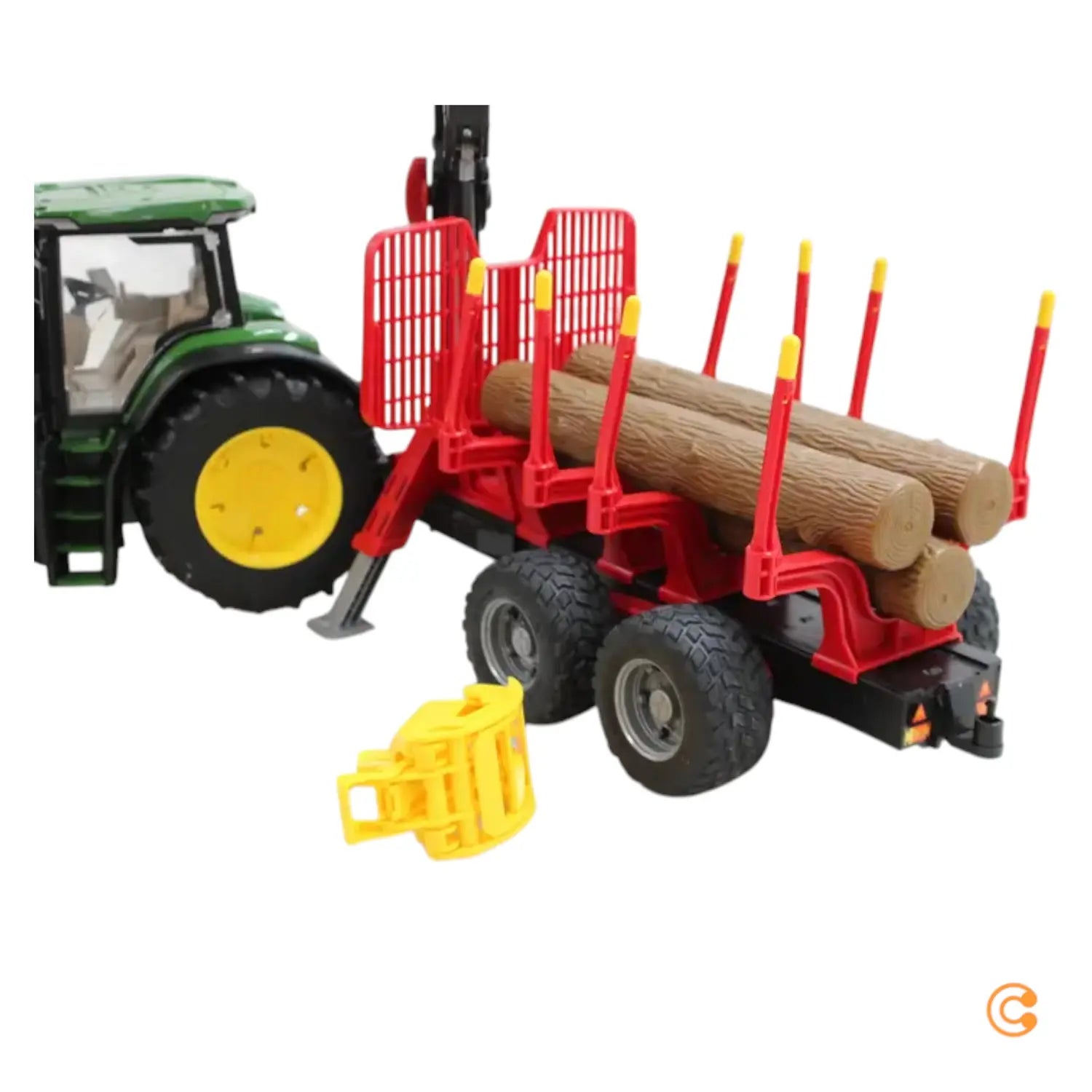 B-Ware Bruder Landwirtschaftsmodell Traktor John Deere 7 R 350 Anhänger Siehe Text/Foto - 4001702031541