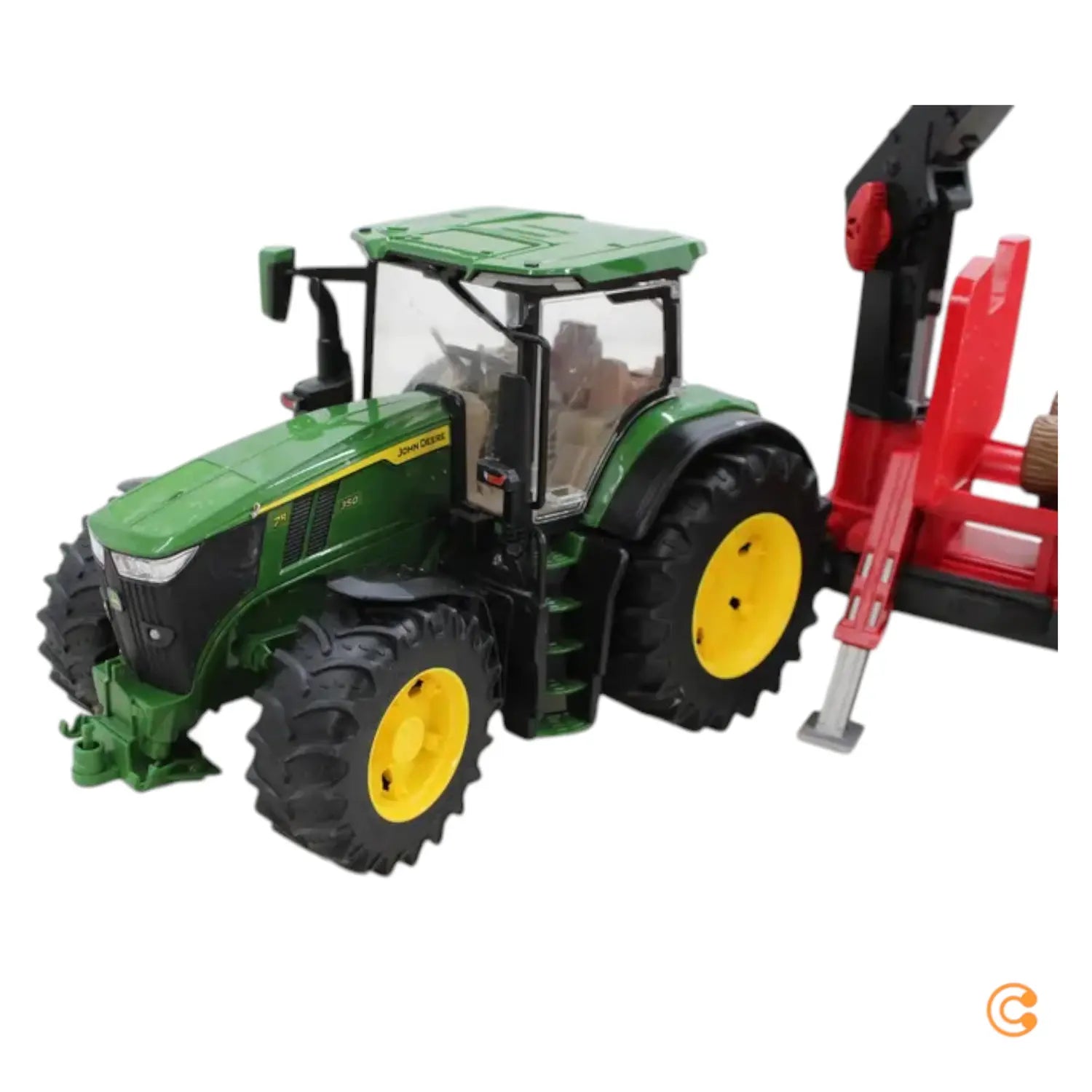 B-Ware Bruder Landwirtschaftsmodell Traktor John Deere 7 R 350 Anhänger Siehe Text/Foto - 4001702031541