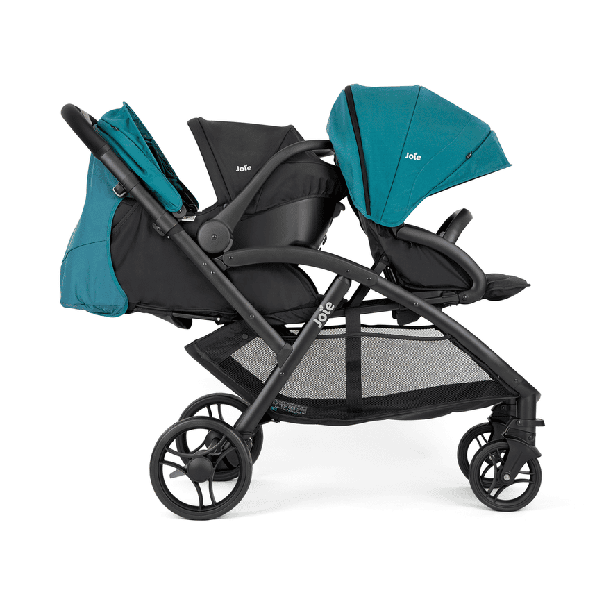 B-Ware Joie Evalite Duo Capri Zwillingswagen Geschwisterwagen Buggy Türkis Schwarz - 5056080617947