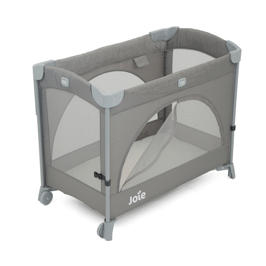 B-Ware Joie Beistellbett Babybett Kubbie Sleep Foggy Gray Reisebett Matratze