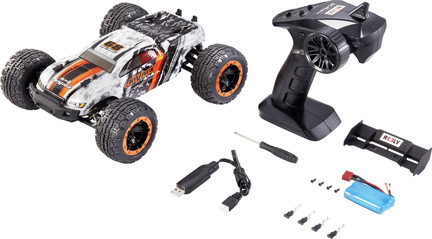 C-Ware Reely Jovage Orange Weiß Einsteiger Modellauto Elektro Rc Siehe Text/Foto - 4064161151281