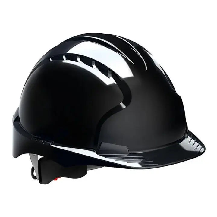 B-Ware Jsp Schutzhelm Helm En397 Schwarz Duroplast Drehverschluss Gurtband 3 Stück - 5038428138048