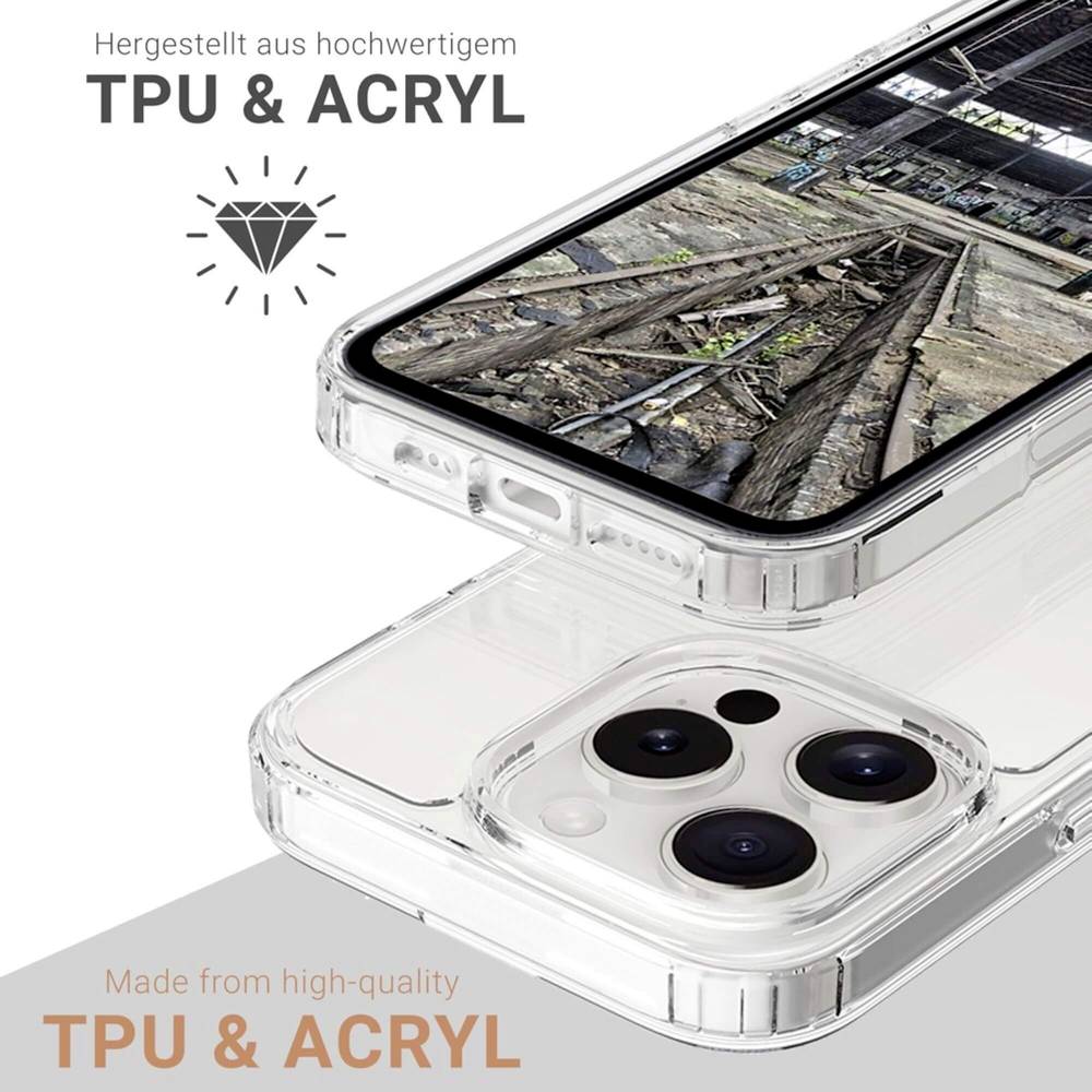 JT Berlin BackCase Hülle Apple iPhone 16 Pro Transparent MagSafe Pankow Clear - 4262386610921