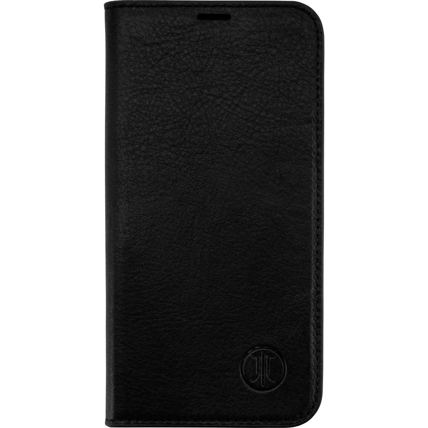 B-Ware Jt Berlin Booklet Hülle Tasche Apple I Phone 17 Schwarz Echtleder Smartphone Case - 4262386611232