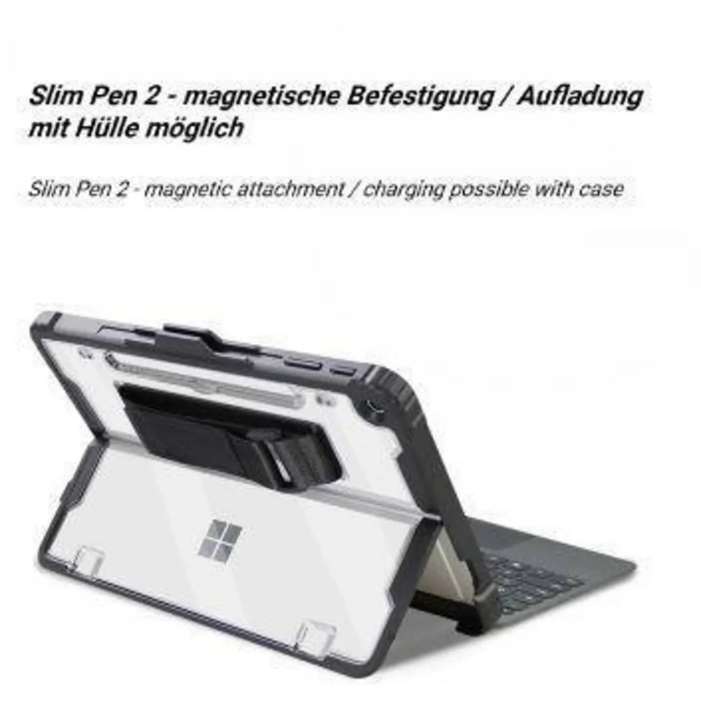 B-Ware Jt Berlin Hülle Case Microsoft Surface Pro 12 Schwarz Transparent Hand 2 Stück - 4260744253483
