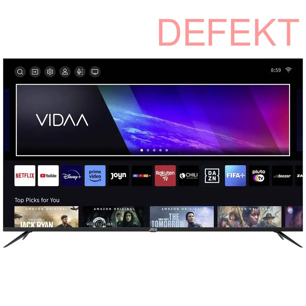 D-Ware Jtc Fernseher Tv Smart Led Uhd Dvb T2 Dvb S2 Dvb C Wlan Ci Plus 65 Zoll Defekt - 4262395396502
