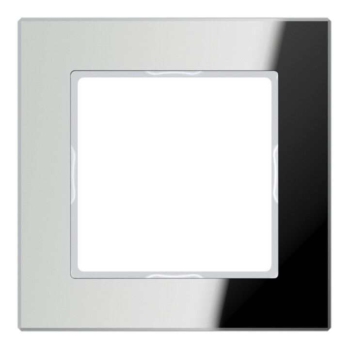 B-Ware Jung Glasrahmen Rahmen Abdeckung Serie A 1fach Glas Silber Waagerecht Senkrecht - 4011377032309