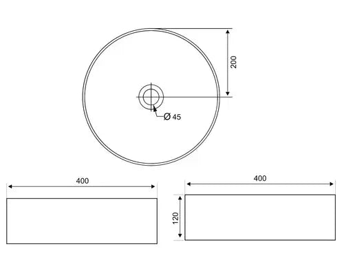 B-Ware Jungborn Waschtisch Waschbecken Aufsatzbecken Amion 40 Keramik Matt Weiß Ventil - 4306517475055