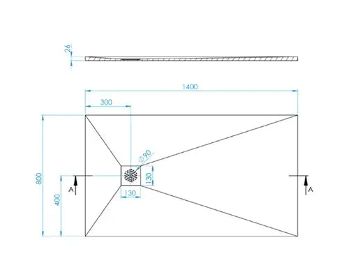 B-Ware Jungborn Duschwanne Duschtasse Cento Mineralguss Kunststein Weiß Bad 140x80 Cm - 8435398537449