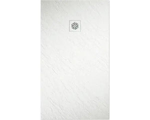 B-Ware Jungborn Duschwanne Duschtasse Cento Mineralguss Kunststein Weiß Bad 140x80 Cm