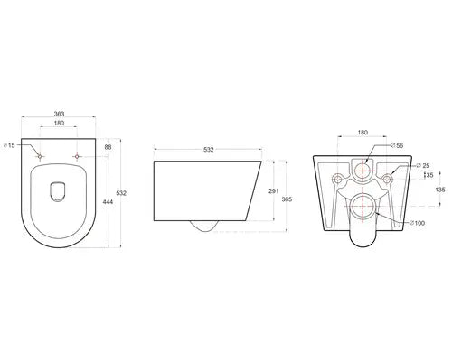 B-Ware Jungborn Wc Set Toilette Wand Wc One Tiefspüler Spülrandlos Weiß Wc Sitz  - 4306516765997