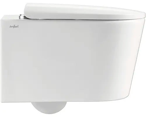 B-Ware Jungborn Wc Set Toilette Wand Wc One Tiefspüler Spülrandlos Weiß Wc Sitz  - 4306516765997