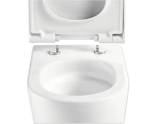 B-Ware Jungborn Wc Set Toilette Wand Wc One Tiefspüler Spülrandlos Weiß Wc Sitz  - 4306516765997