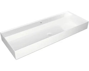 B-Ware Jungborn Waschtisch Becken Quattro Badezimmer Weiß Glänzend 121 X 46 Cm