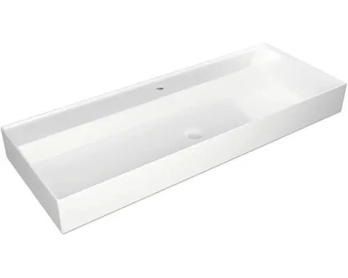 B-Ware Jungborn Waschtisch Becken Quattro Badezimmer Weiß Glänzend 121 X 46 Cm - 4306517903558