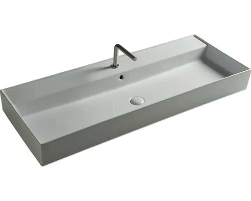 B-Ware Jungborn Waschtisch Becken Quattro Badezimmer Weiß Glänzend 121 X 46 Cm - 4306517903558