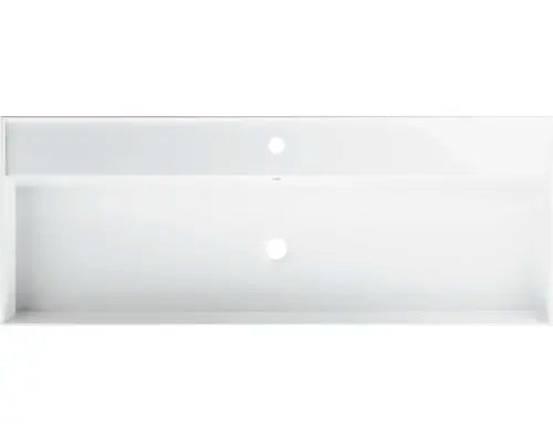 B-Ware Jungborn Waschtisch Becken Quattro Badezimmer Weiß Glänzend 121 X 46 Cm - 4306517903558