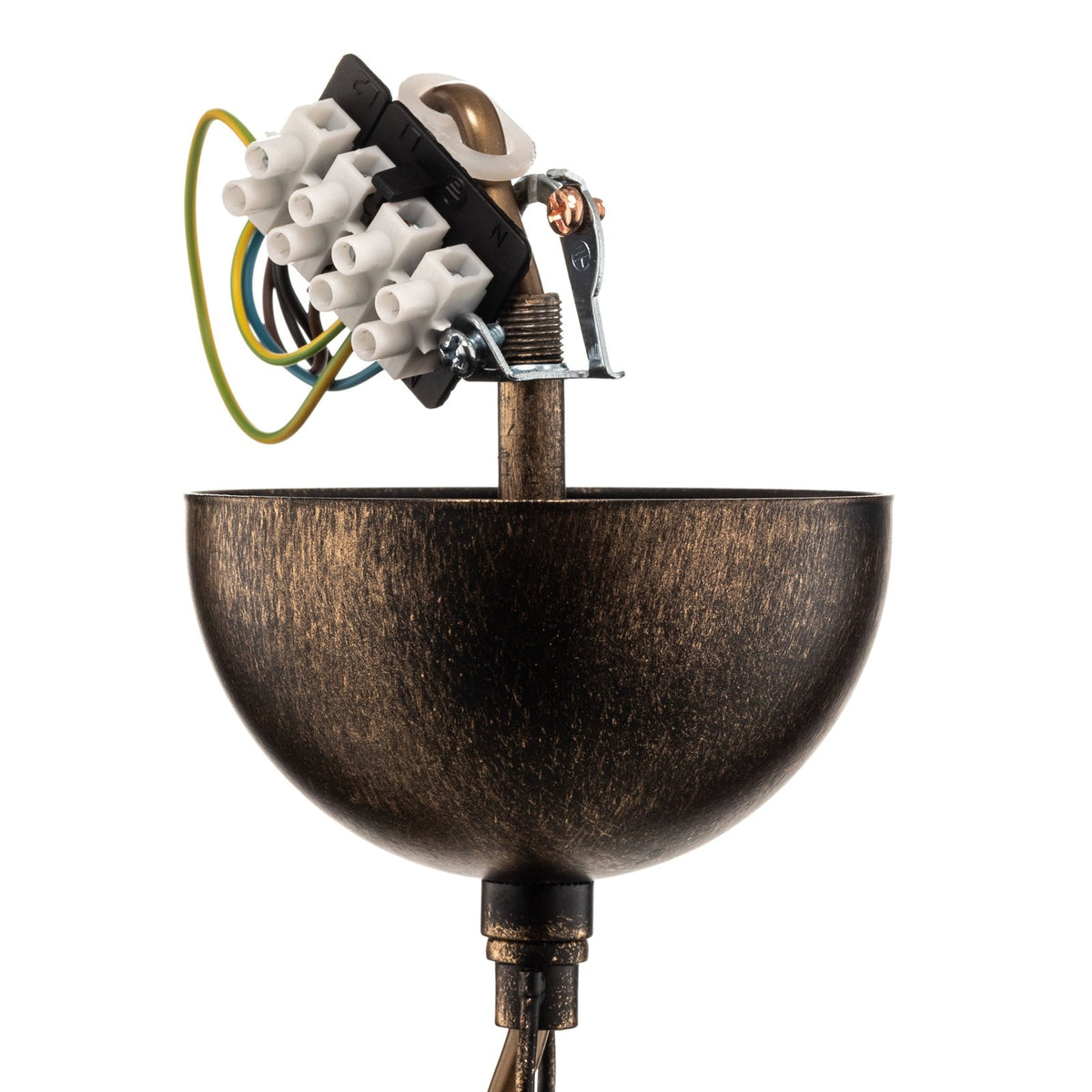 Jupiter Hängeleuchte Pendelleuchte Casale altmessing Metall Glas 3-flammig 74cm - 5905962011758