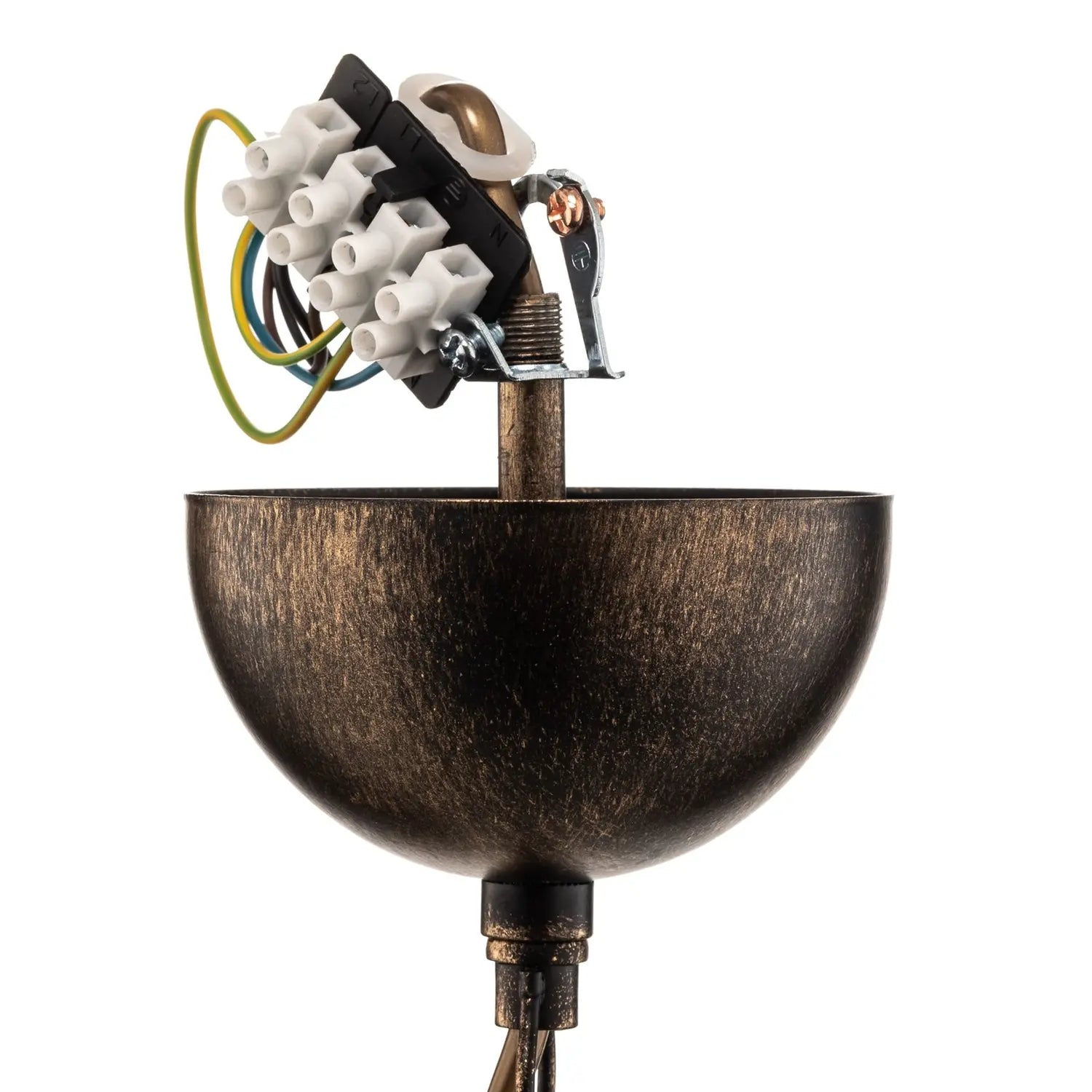 B-Ware Jupiter Hängeleuchte Pendelleuchte Casale Altmessing Metall Glas 3 Flammig 74cm - 5905962011758