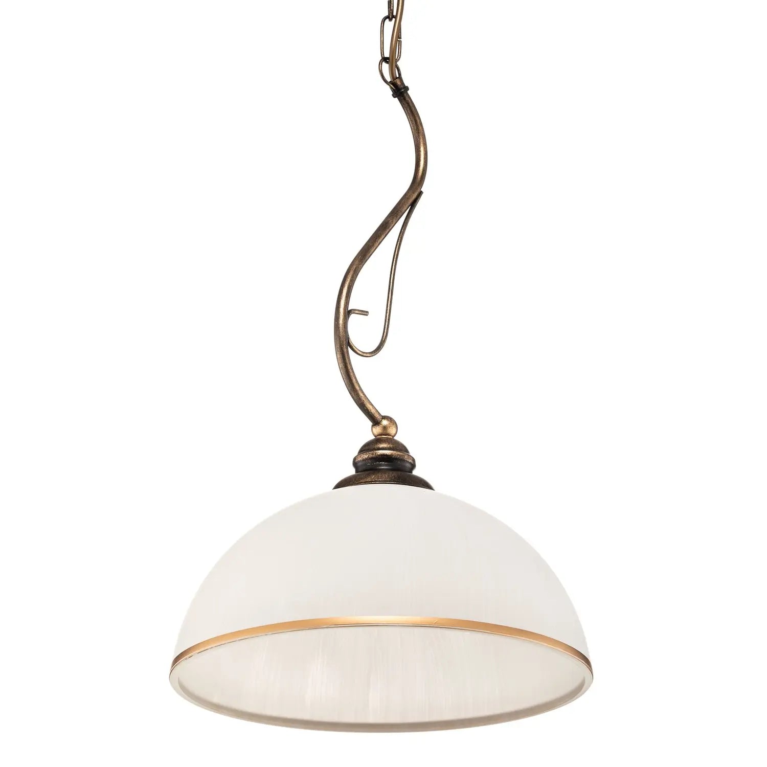 B-Ware Jupiter Hängeleuchte Pendellampe Lampe Casale Altmessing Weiß Metall Glas E27 - 5905962011741
