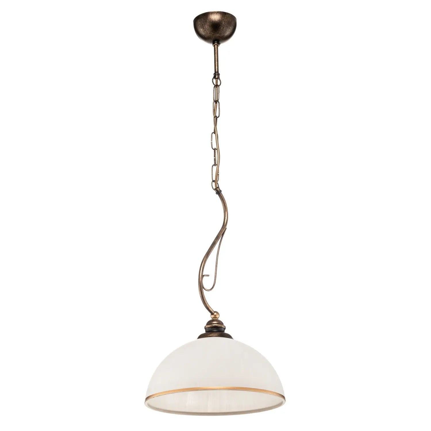 B-Ware Jupiter Hängeleuchte Pendellampe Lampe Casale Altmessing Weiß Metall Glas E27 - 5905962011741