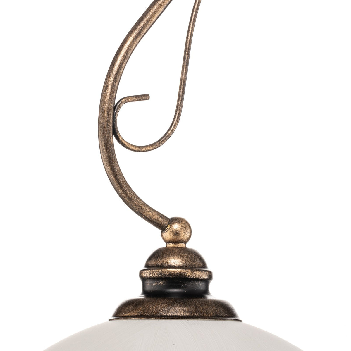 Jupiter Hängeleuchte Pendellampe Lampe Casale altmessing weiß Metall Glas E27 - 5905962011741