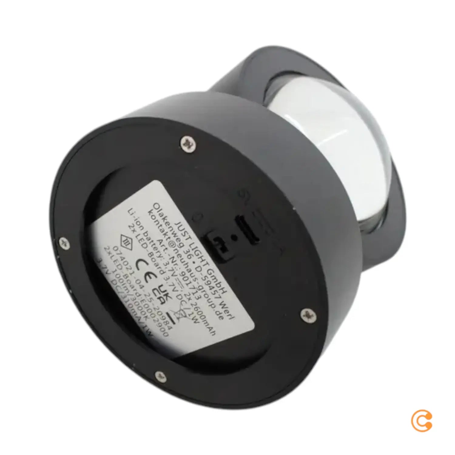 B-Ware Just Light Wandleuchte Wandlampe Akku Led Chia Schwarz Siehe Text/Foto - 4043689017132