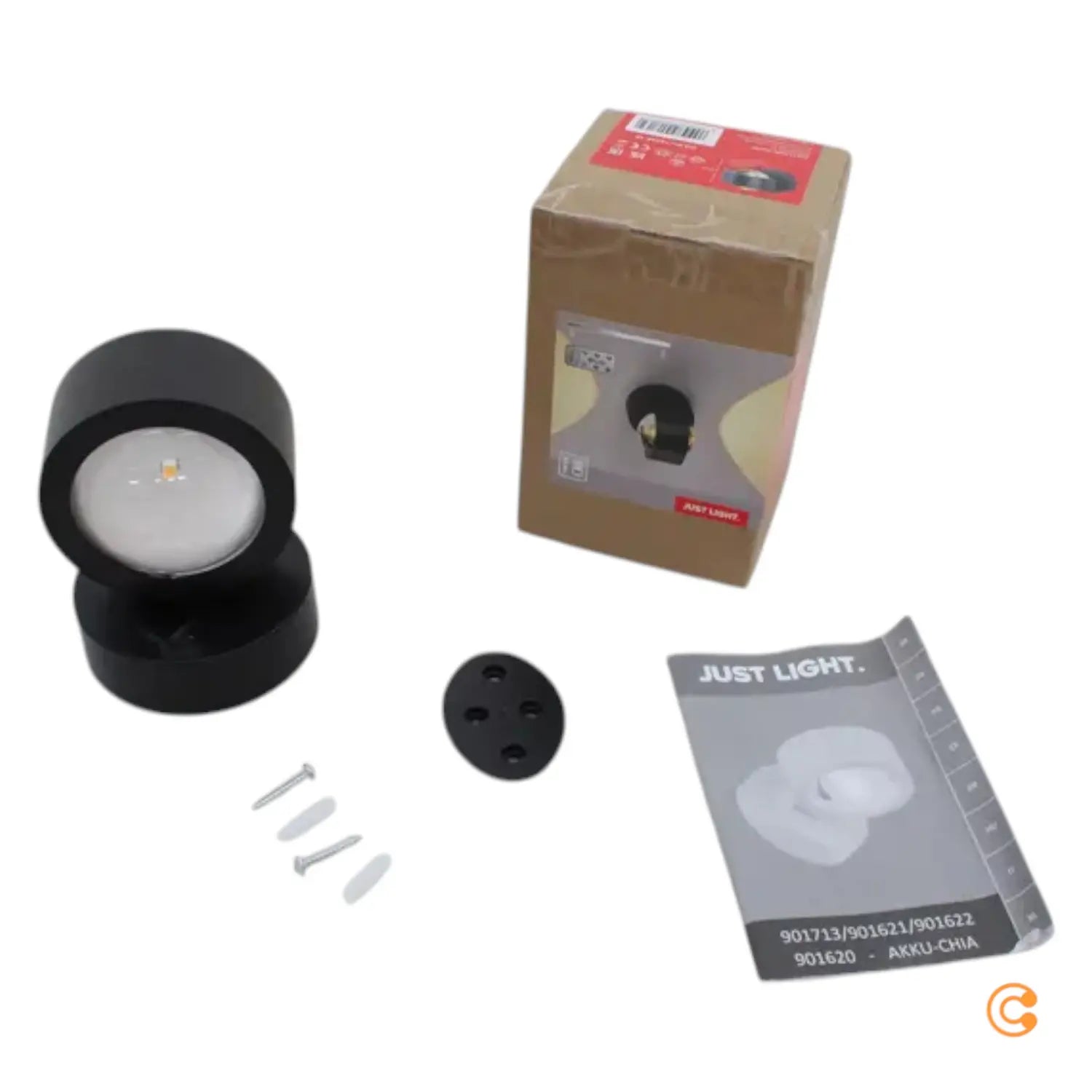 B-Ware Just Light Wandleuchte Wandlampe Akku Led Chia Schwarz Siehe Text/Foto - 4043689017132