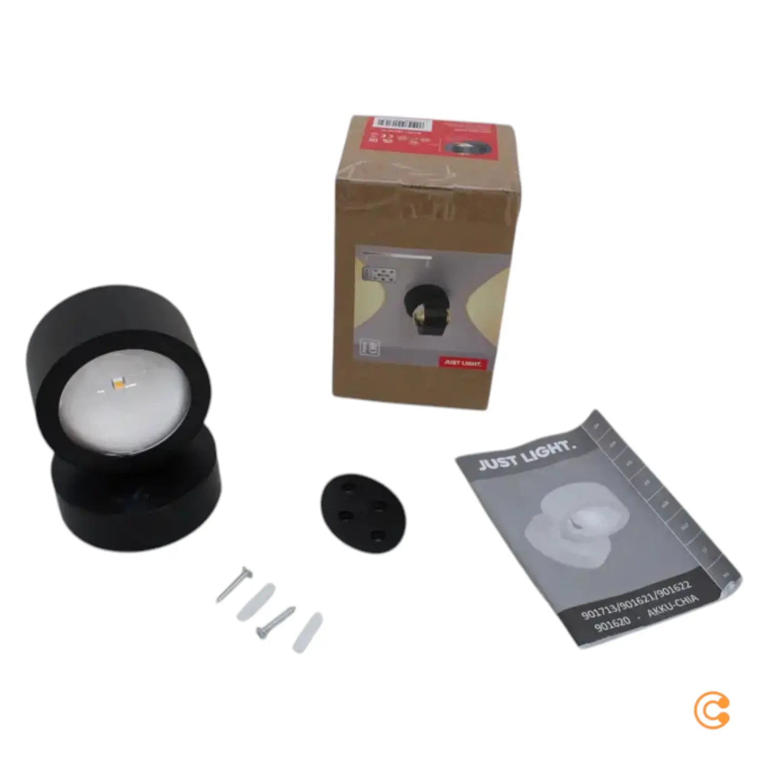 B-Ware Just Light Wandleuchte Wandlampe Akku Led Chia Schwarz Siehe Text/Foto - 4043689017132