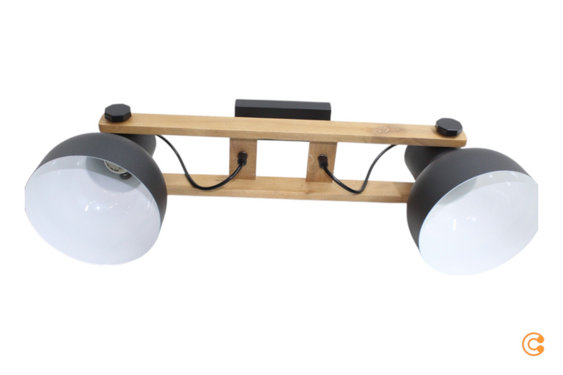B-Ware Just Light. Deckenleuchte Cup 2.0 2 Flammig Schwarz Metall Deckenlampe Lampe - 4043689000684