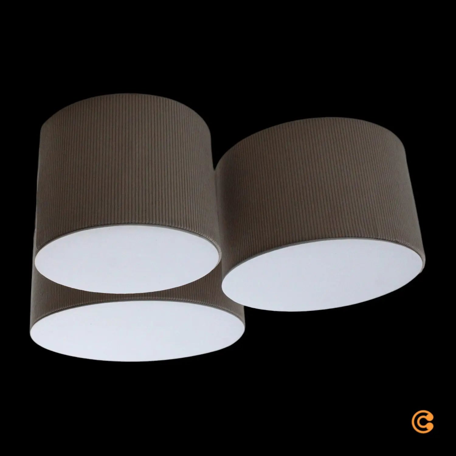 B-Ware Just Light. Deckenleuchte Green Duro Textil Deckenlampe Beige Dreiflammig  - 4043689005917