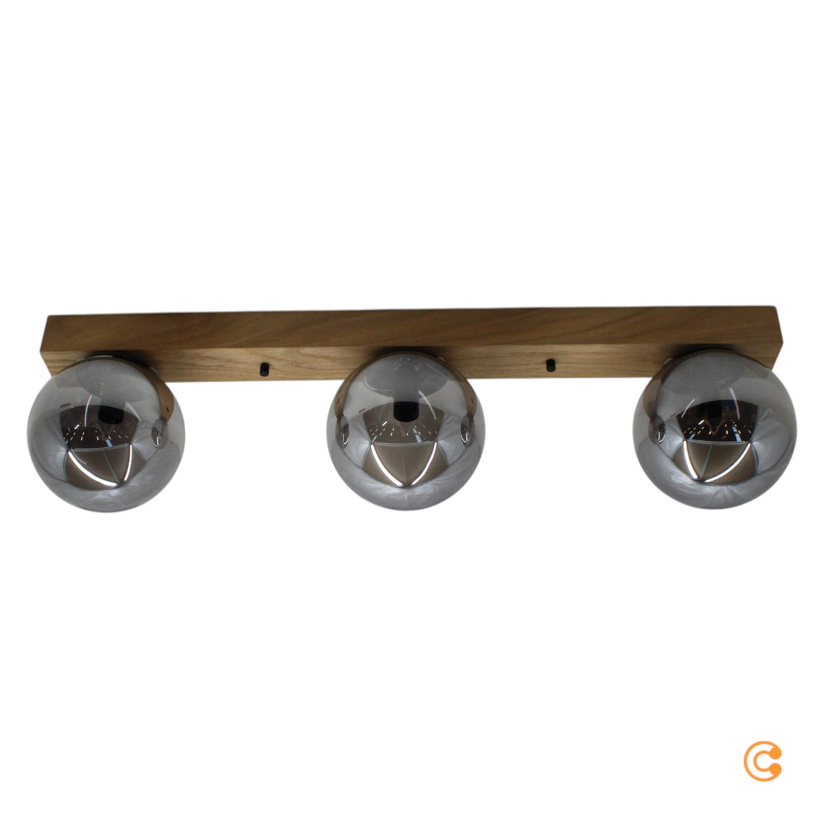 JUST LIGHT Deckenleuchte Lampe Green Widow Glaskugeln dreiflammig schwarz grau - 4043689994914