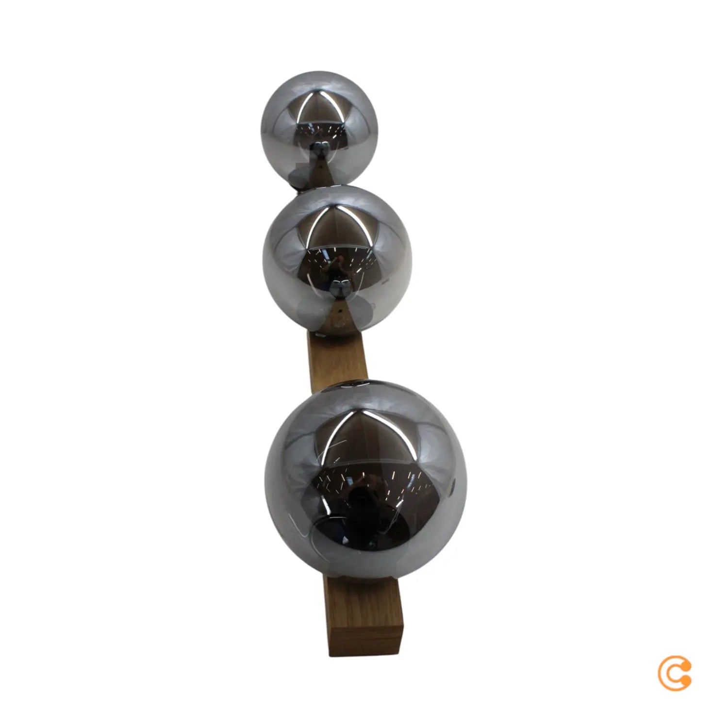 B-Ware Just Light Deckenleuchte Lampe Green Widow Glaskugeln Dreiflammig Schwarz Grau - 4043689994914