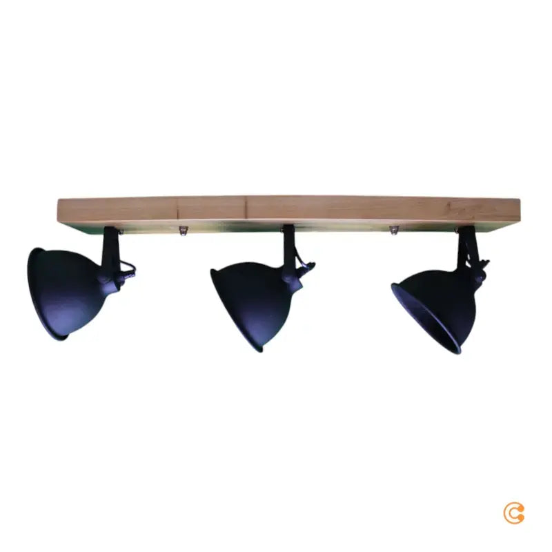 B-Ware Just Light Deckenleuchte Samia 3 Flammig Mangoholz Schwarz Deckenlampe Lampe - 4043689957384