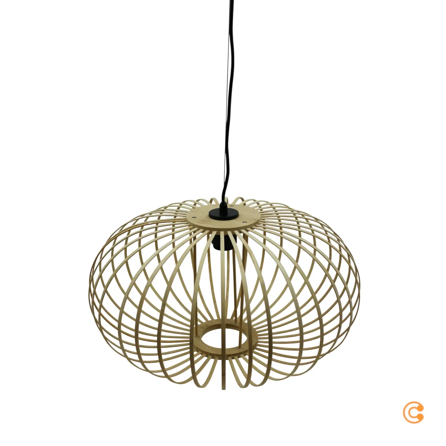 B-Ware Just Light Hängelampe Pendelleuchte Racoon Lampe Led Hellbraun Holzschirm H95 - 4043689986810