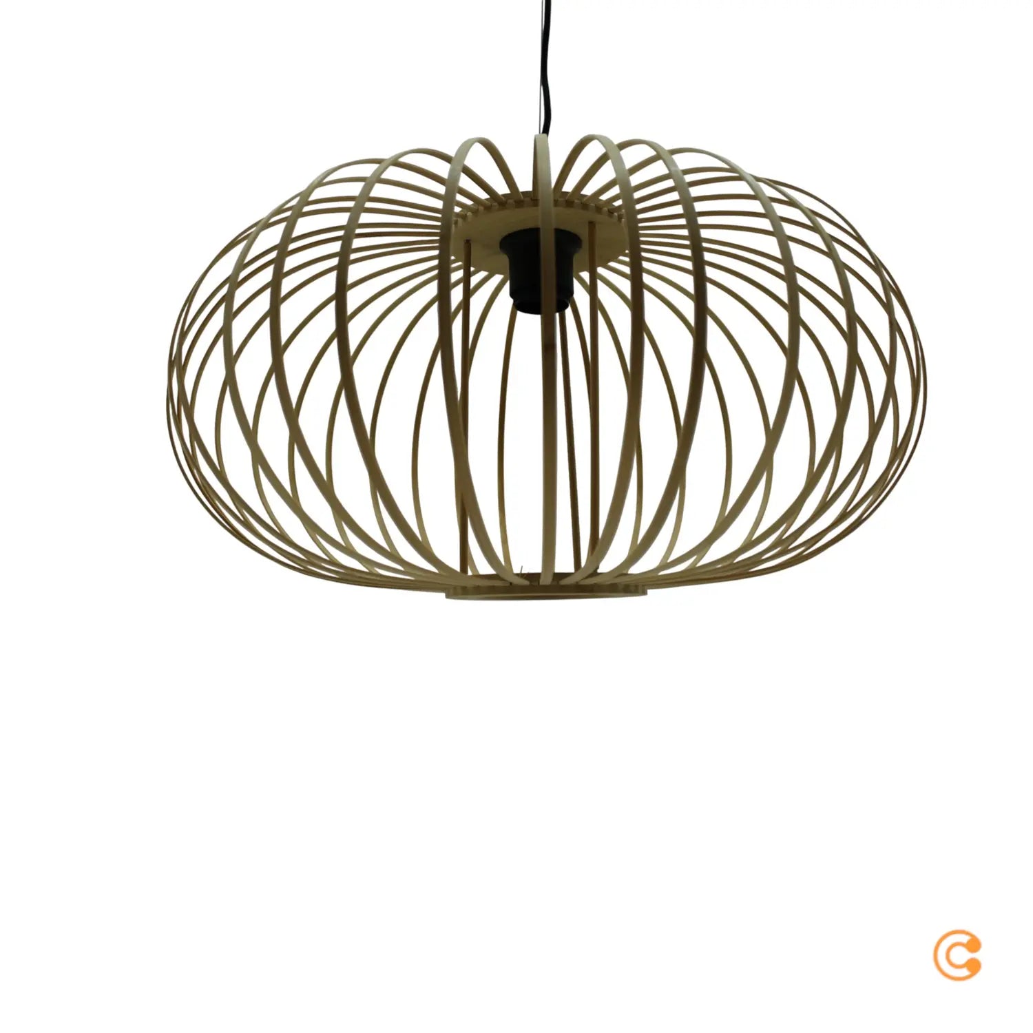 B-Ware Just Light Hängelampe Pendelleuchte Racoon Lampe Led Hellbraun Holzschirm H880 - 4043689986810