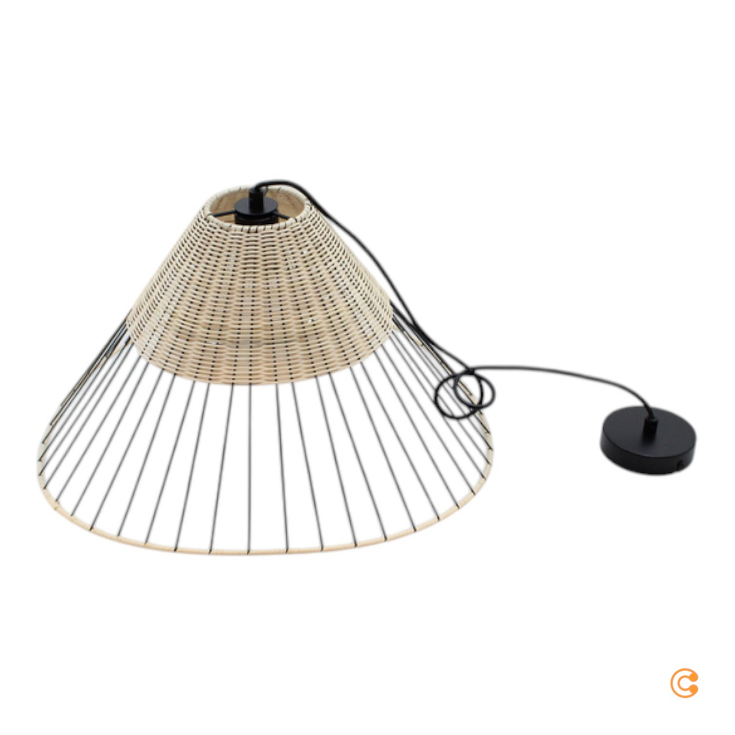 B-Ware Just Light. Hängeleuchte Reed Hängelampe Lampe E27 Mit Konisch Geformtem Schirm