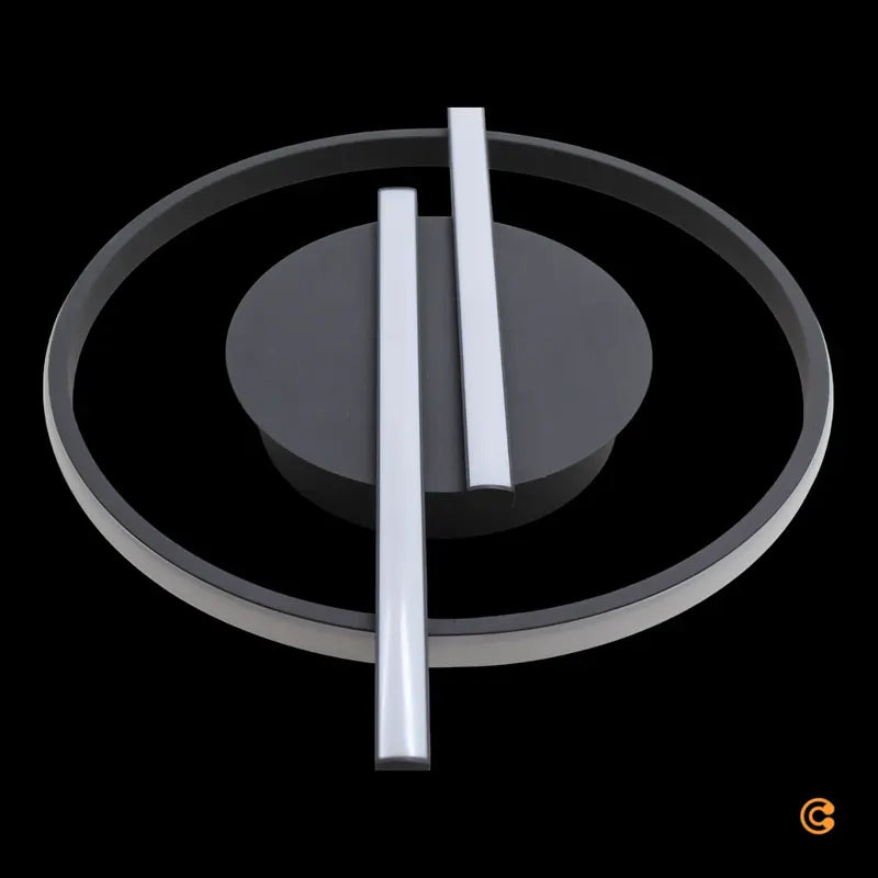 JUST LIGHT Deckenleuchte Lampe LED Korsa schwarz dimmbar Metall Kunststoff - 4043689000073
