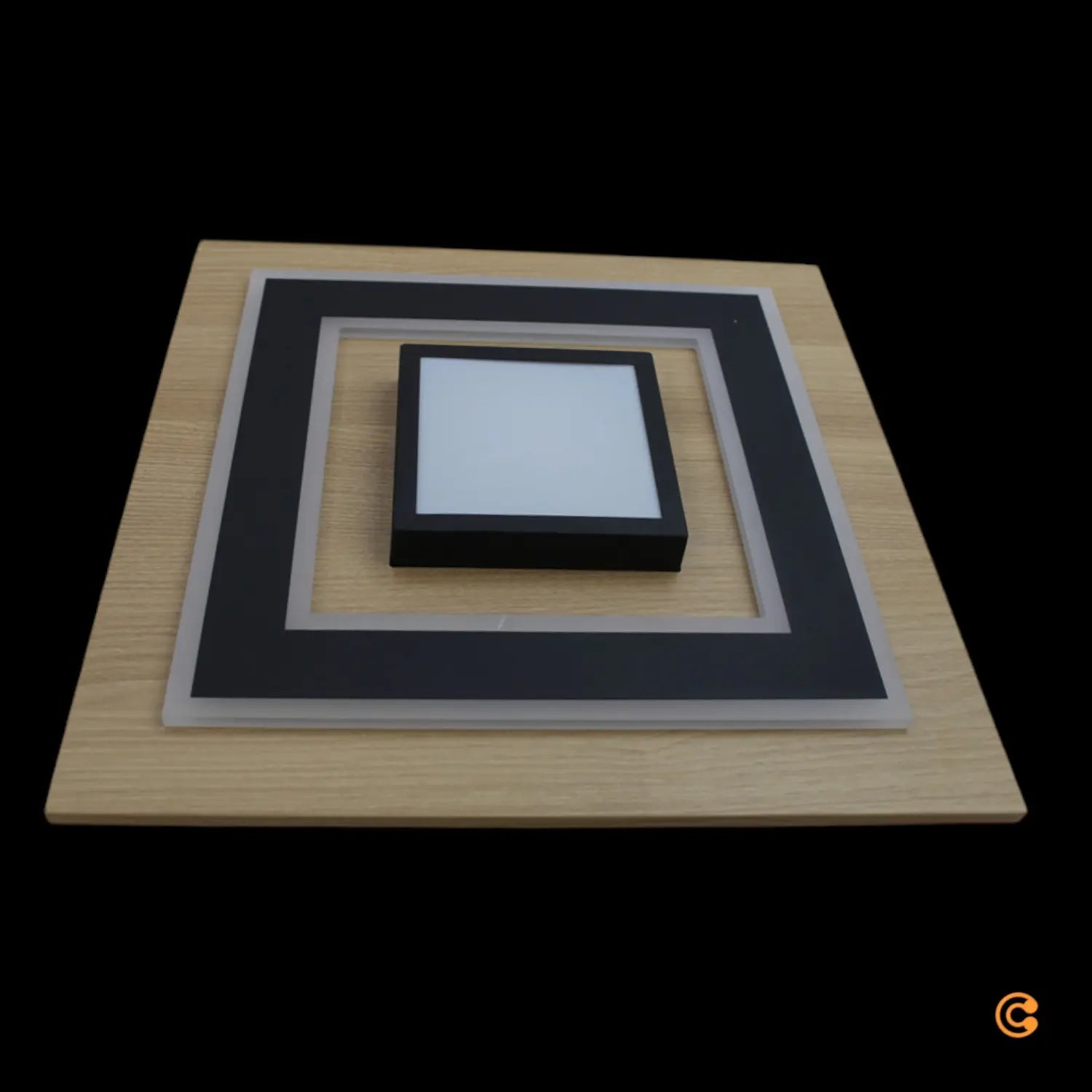 Just Light Led Deckenlampe Leuchte Tola Holz Hell Schwarz 3000 K Siehe Text/Foto B-Ware - 4043689000455