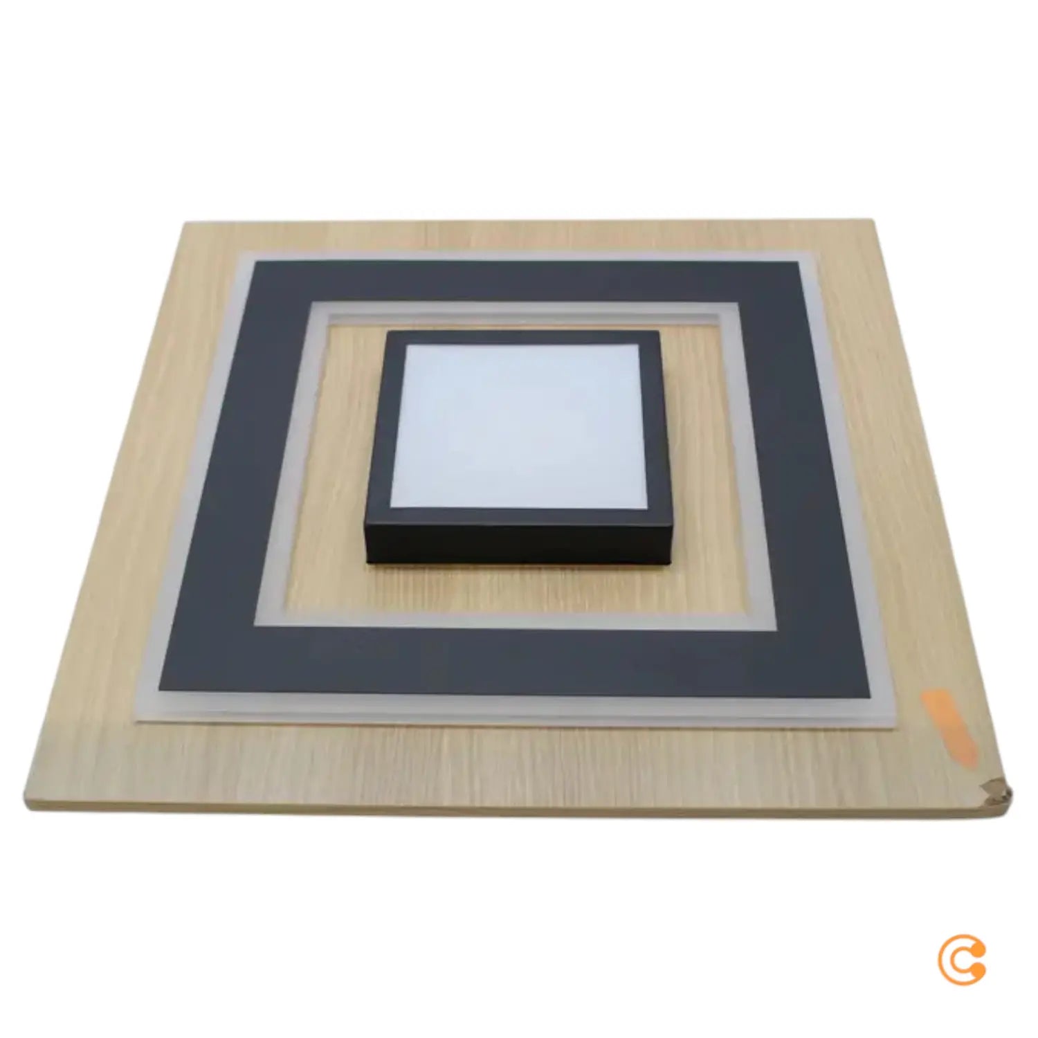 B-Ware Just Light Led Deckenlampe Leuchte Tola Holz 3000 K 40x40cm 26 W Siehe Text/Foto - 4043689000455