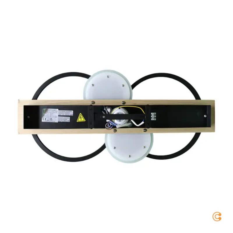 B-Ware Just Light Led Deckenleuchte Lampe Trooper Decke Holz Schwarz Lichtringe Ei896 - 4043689000424