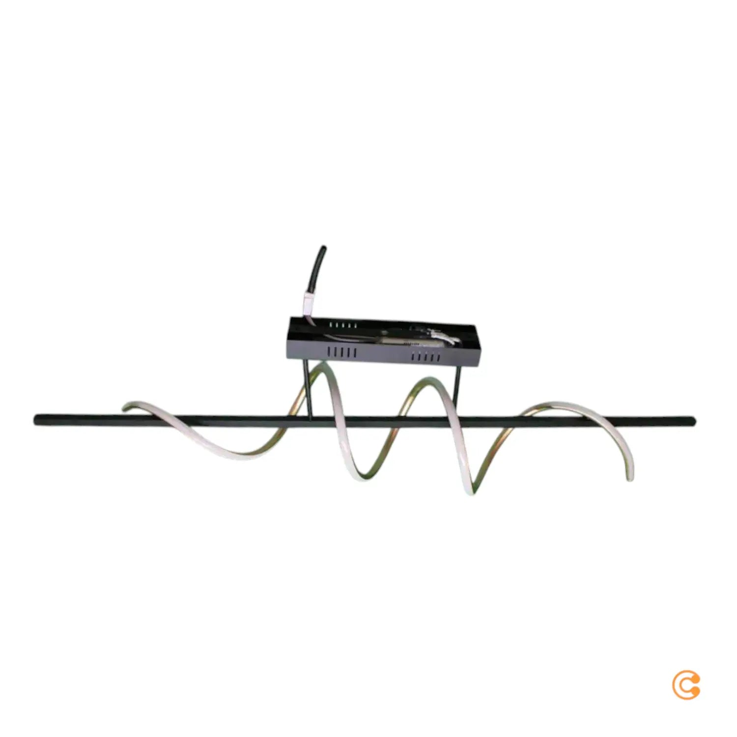 B-Ware Just Light Led Deckenleuchte Lampe Emanda Eisen Schwarz Messing Dimmbar 120cm