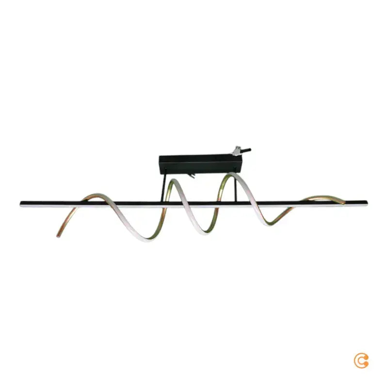Just Light Led Deckenleuchte Lampe Emanda Eisen Schwarz Messing Dimmbar 120cm B-Ware - 4043689001896