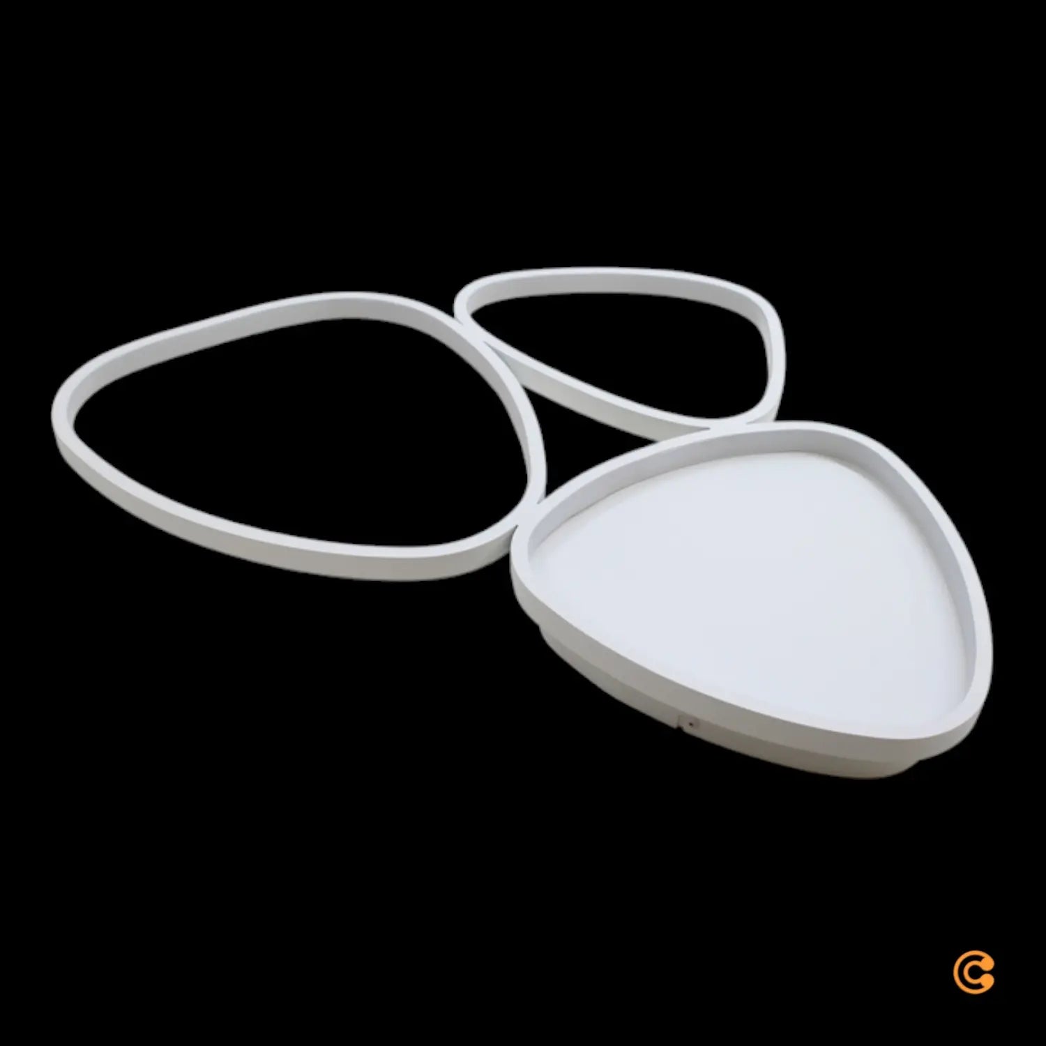 B-Ware Just Light Led Deckenleuchte Lampe Pebbles Deckenleuchte Weiß Dimmbar Memory