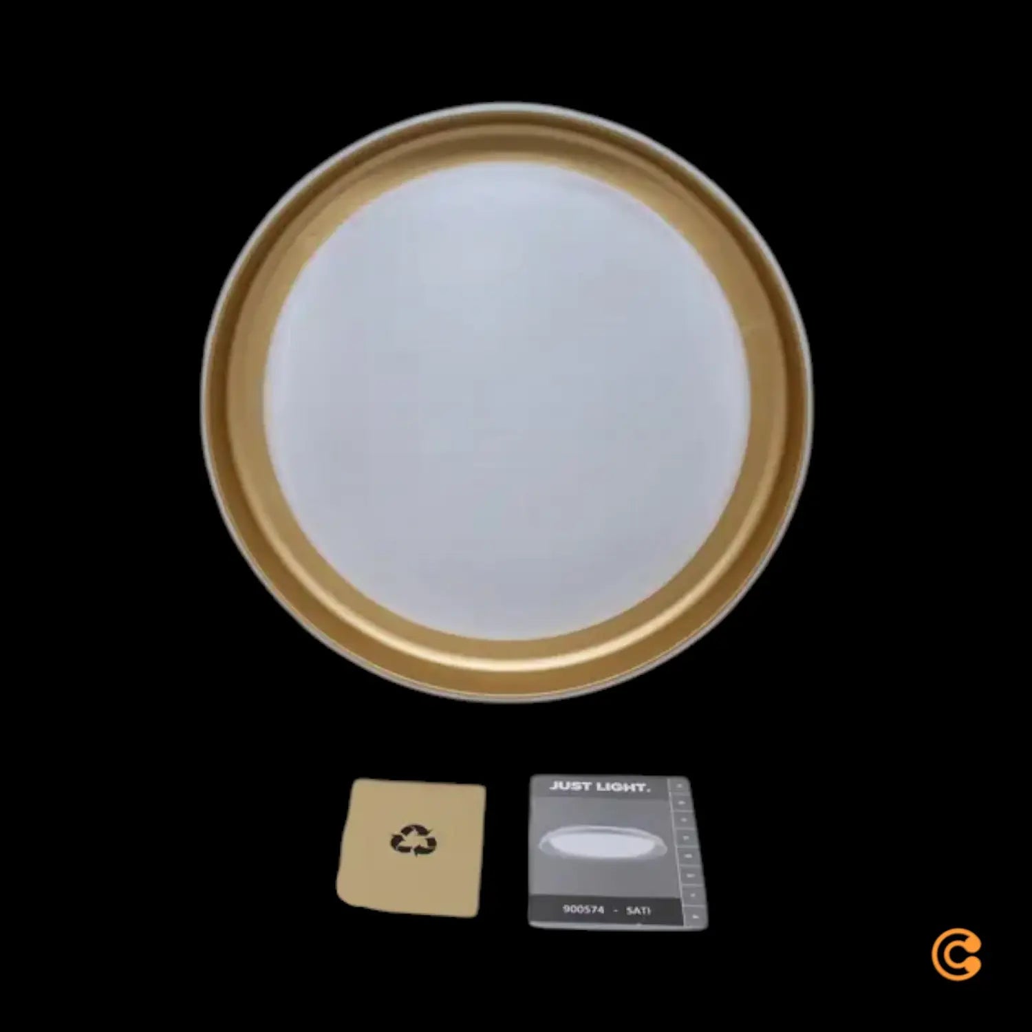 B-Ware Just Light Deckenleuchte Deckenlampe Led Sati Kunststoff Weiss Messing Dimmbar - 4043689005740