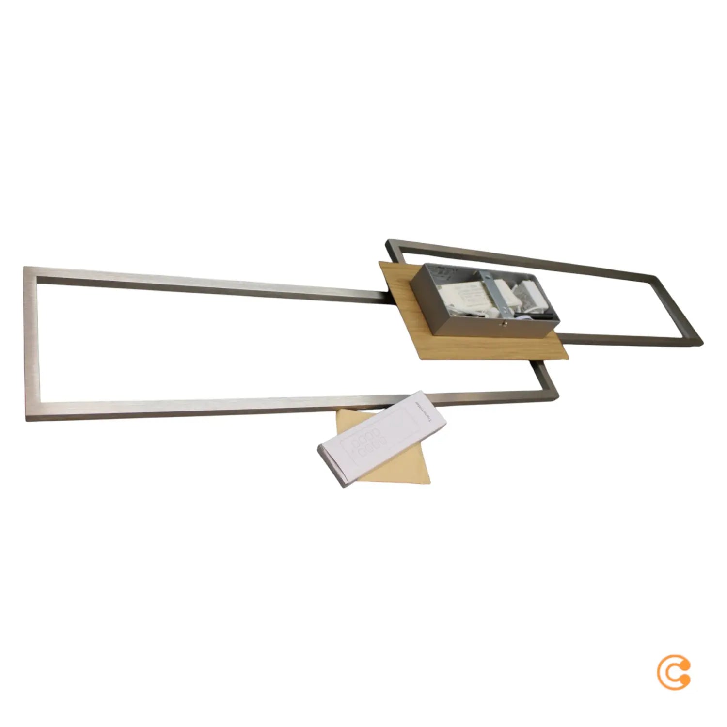 B-Ware Just Light Deckenleuchte Lampe Led Dimmbar Stahl Holz Fernbedienung Iven 11068 - 4043689971236