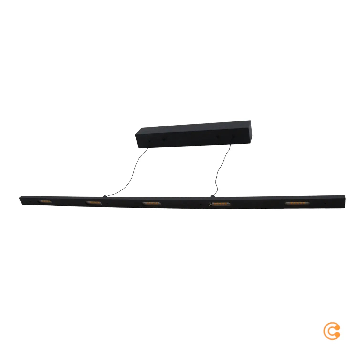B-Ware Just Light. Led Hängeleuchte Nele Schwarz Eisen Glas Deckenlampe Lampe Leuchte - 4043689004774