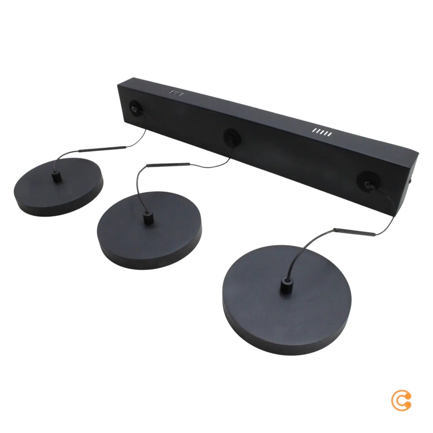 B-Ware Just Light Pendelleuchte Hängeleuchte Led Plata Schwarz Höhenverstellbar 3000 K - 4043689019211